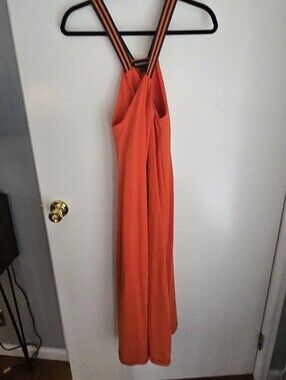 Sleeveless Strappy Orange Maxi Dress by Baross